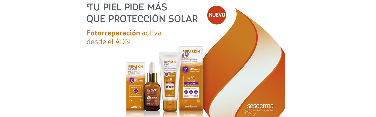 Protección y fotorreparación real del ADN con Repaskin